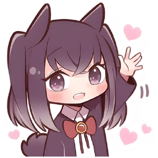 👋 emoji Чёрная зайка @Nyasticks Telegram sticker 14 of 41