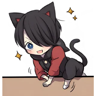 Sticker from Чёрный котёнок 2 @Nyasticks