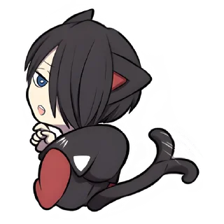 Sticker from Чёрный котёнок @nyasticks