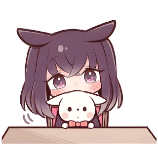 🥹 emoji Чёрная зайка @Nyasticks Telegram sticker 13 of 41