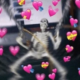 💘 emoji Несносный скелет Джо Telegram sticker 14 of 67