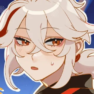 😯 emoji Kaedehara Kazuha by @kiyunya Telegram sticker 20 of 54