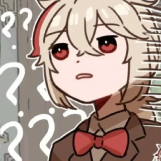 😦 emoji Kaedehara Kazuha by @kiyunya Telegram sticker 17 of 54