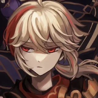 😒 emoji Kaedehara Kazuha by @kiyunya Telegram sticker 15 of 54