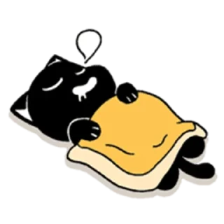 🛌 emoji Blacky Kitty Telegram sticker 17 of 120