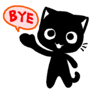 👋 emoji Blacky Kitty Telegram sticker 15 of 120