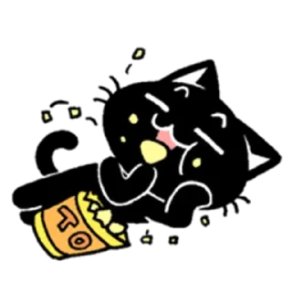 🍴 emoji Blacky Kitty Telegram sticker 6 of 120
