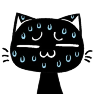 😥 emoji Blacky Kitty Telegram sticker 23 of 120