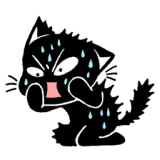 😰 emoji Blacky Kitty Telegram sticker 8 of 120