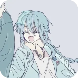 🧥 emoji Natsu!!  (>⩊<) @Yushi_fucking_niko Telegram sticker 4 of 120