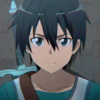 🙁 emoji Kirito Telegram sticker 5 of 37