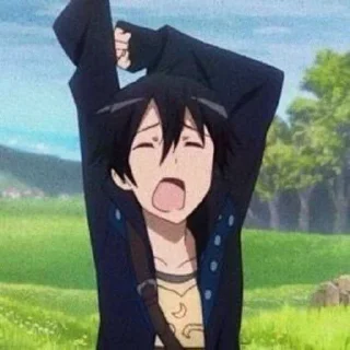 🥱 emoji Kirito Telegram sticker 17 of 37