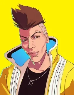 😏 emoji Cyberpunk Telegram sticker 14 of 48