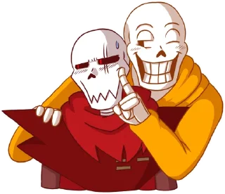 😜 emoji Underswap Papyrus Telegram sticker 18 of 20