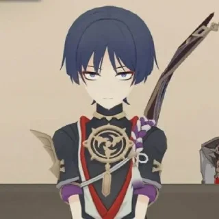 🎏 emoji Скарамучча ахуенный. Telegram sticker 5 of 116