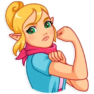 💪 emoji The Legend of Zelda Telegram sticker 7 of 25