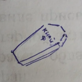 Sticker from knife