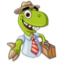 👋 emoji Mr. T Rex Telegram sticker 5 of 31