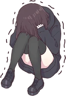Sticker from Menhera-chan 2 @anime_stickerr