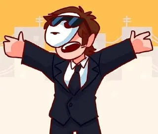 🥳 emoji Tim, Toby and Slender core Telegram sticker 10 of 105