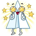 🤩 emoji Paper Airplane Telegram sticker 8 of 25