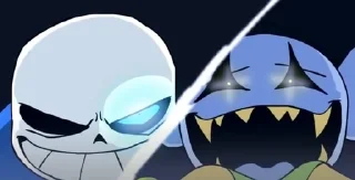 🌟 emoji Jevil VS Sans Telegram sticker 1 of 50