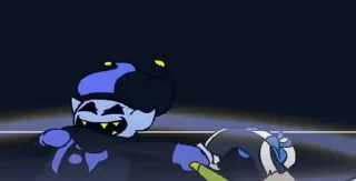 🌟 emoji Jevil VS Sans Telegram sticker 13 of 50