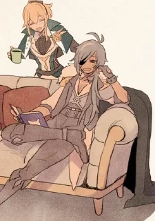 ❤️ emoji Jean x Kaeya by @aminira Telegram sticker 11 of 49