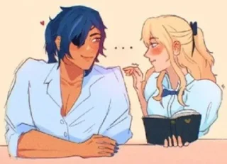 ❤️ emoji Jean x Kaeya by @aminira Telegram sticker 7 of 49
