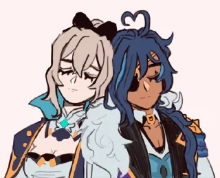 ❤️ emoji Jean x Kaeya by @aminira Telegram sticker 21 of 49