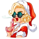 😎 emoji Santa Girl Telegram sticker 16 of 30