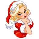 🤔 emoji Santa Girl Telegram sticker 18 of 30