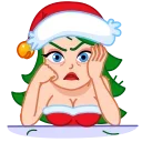🤔 emoji Santa Girl Telegram sticker 11 of 21
