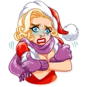 🥶 emoji Santa Girl Telegram sticker 23 of 30
