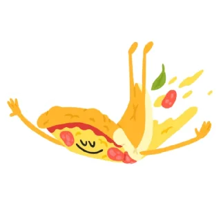 Sticker from Pizza @MishaXgraphic