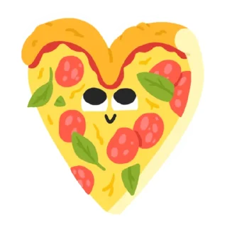 Sticker from Pizza @MishaXgraphic