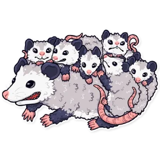 👨‍👩‍👧‍👧 emoji awesomepossum (@kotypic) Telegram sticker 14 of 30