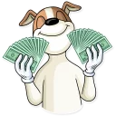 🤑 emoji Party Dog Telegram sticker 10 of 30