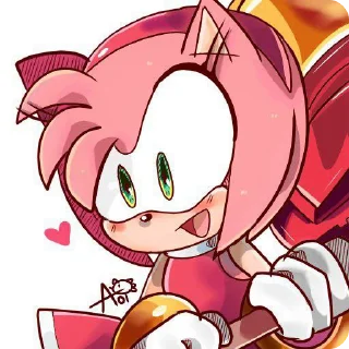 🌟 emoji 💗_-Amy ROSE-_💗 Telegram sticker 17 of 20