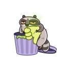 👎 emoji Racoon Telegram sticker 23 of 23