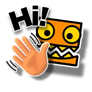 👋 emoji Geometry Dash Telegram sticker 12 of 30