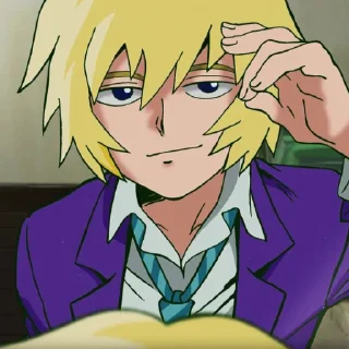 😏 emoji Mob psycho 100 Telegram sticker 19 of 120