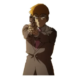 🔫 emoji Mob Psycho 100 Telegram sticker 18 of 32