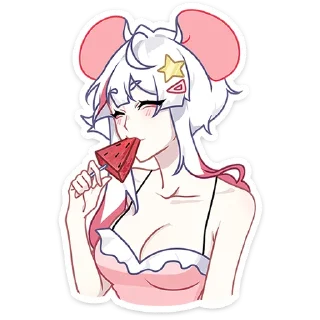 🍉 emoji Мауси и Рен на каникулах @TgSticker Telegram sticker 22 of 49
