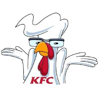 🤷 emoji KFC. WK Telegram sticker 15 of 20