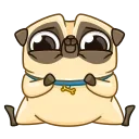 😱 emoji Puga the Dog Telegram sticker 22 of 24