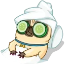 🥒 emoji Puga the Dog Telegram sticker 12 of 24