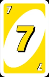 7⃣ emoji Uno Telegram sticker 17 of 54