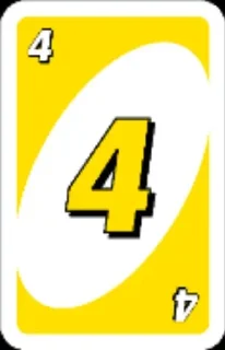 4⃣ emoji Uno Telegram sticker 14 of 54