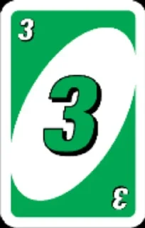 3⃣ emoji Uno Telegram sticker 23 of 54